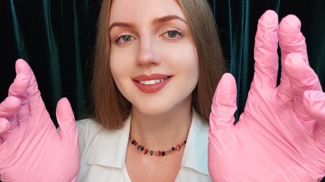 АСМР Сухой Массаж Лица, Шеи и Плеч в Перчатках