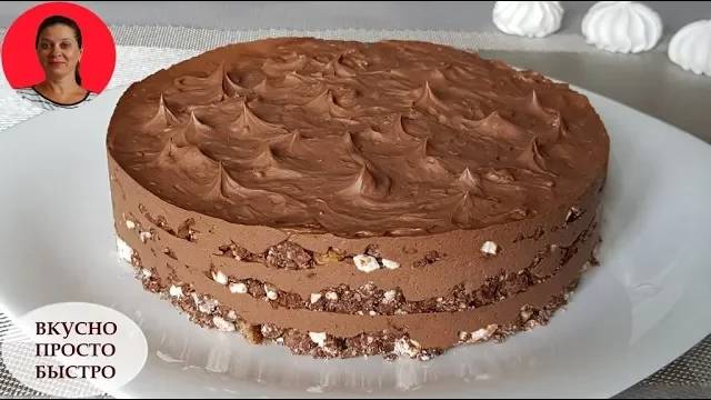 БЕЗ ДУХОВКИ ✧ Шоколадный Торт по мотивам Киевского Торта ✧ Готовится Быстро и Просто