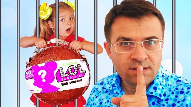 Bad Kids Steals Giant LOL Surprise dolls Family fun videos for kids toys