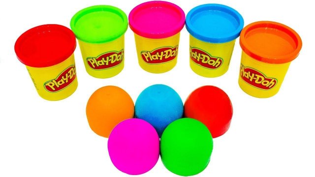 Учим Цвета и открываем Шарики-сюрпризы из Разноцветного Пластилина Плей До