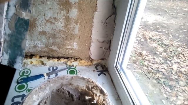 Как сделать откосы когда стены саманные.