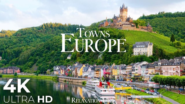 Красивые города Европы - Расслабляющая музыка и красивые виды Full HD