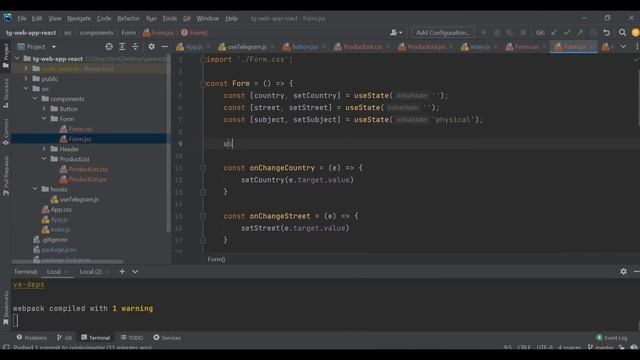 Web app TELEGRAM Бот на node js и React. Интернет магазин и форма обратной связи в телеграмм боте