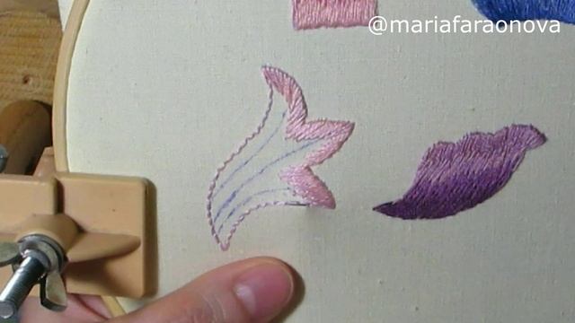 Вышивка гладью для начинающих/3 урок/Сложные формы