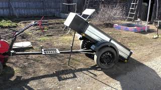 Обзор самодельного Прицепа к мотоблоку ОКА .