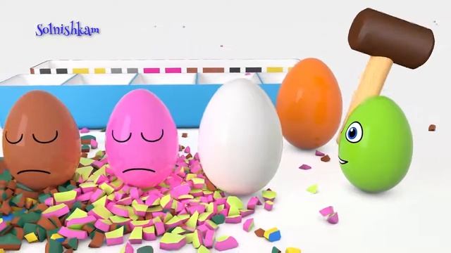Яйца с сюрпризом и молоток Учим цвета Surprise eggs 2 Развивающий мультик для детей VIDEOMEG RU 1