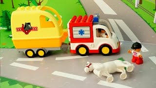 Видео с игрушками для детей про лошадку. Скорая помощь и Полицейская машина.mp4