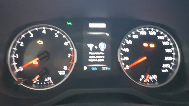 RAV4 New переводим Центральный дисплей на панели приборов в режим показания скорости