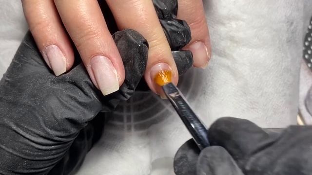 !!!КАК СДЕЛАТЬ МАНИКЮР!!!растяжку блёстками под кутикулу