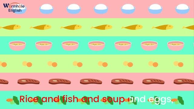I'm So Hungry! _ Food Song _ Wormhole English - Songs For Kids