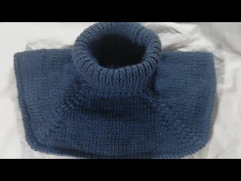 Мужская манишка на двух спицах. Подробный мастер-класс