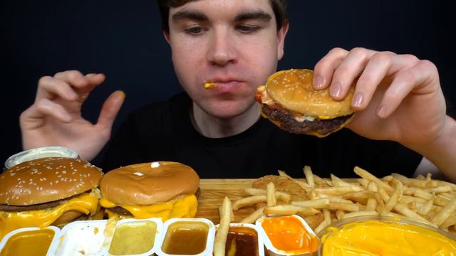 ASMR MUKBANG EXTRA MCDONALDS BIG MAC CHICKEN NUGGETS HASH BROWNS & FRIES | WITH RANCH & CHEESE