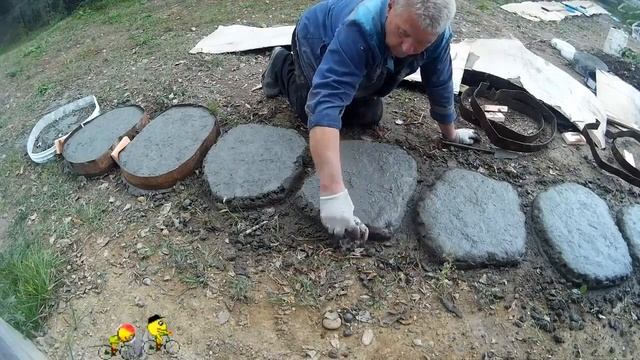 Уникальная дорожка из бетона под камень своими руками | инструкция |.