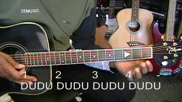 STEREO HEARTS Guitar Strumming Pattern Tutorial Gym Class Heroes @EricBlackmonGuitar