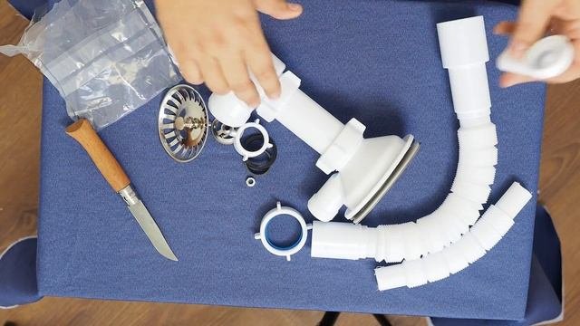 Сборка сифона Ани на кухню с переливом.
