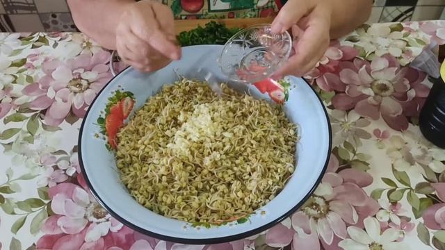 "САЛАТ ПО КОРЕЙСКИ ИЗ ПРОРОЩЕННОГО МАША" Очень вкусный полезный! KOREAN SALAD FROM GERMINATED MASH