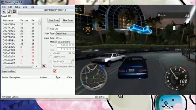 Cheat Engine Hack : Need For Speed Underground 2 "Unlimited Money" "For All Versions" (NFSU2CE6.4)