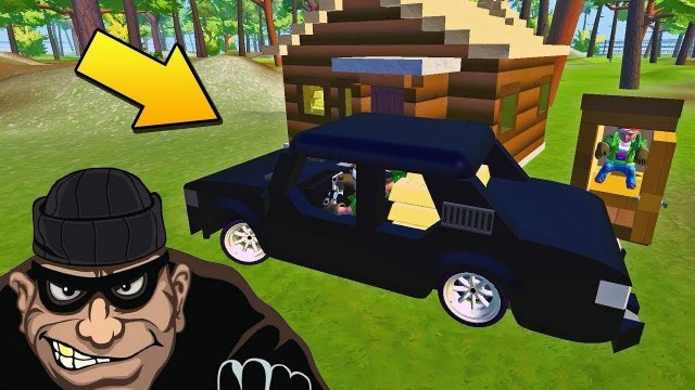 БАНДИТЫ ГРАБЯТ МАГАЗИН БАБЫ ЗИНЫ  МУЛЬТИК в Scrap Mechanic  СКРАП МЕХАНИК