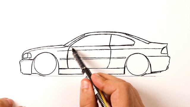 Как нарисовать БМВ М3 E46
