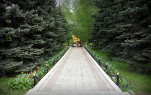 Воинский мемориал в населенном пункте Московский